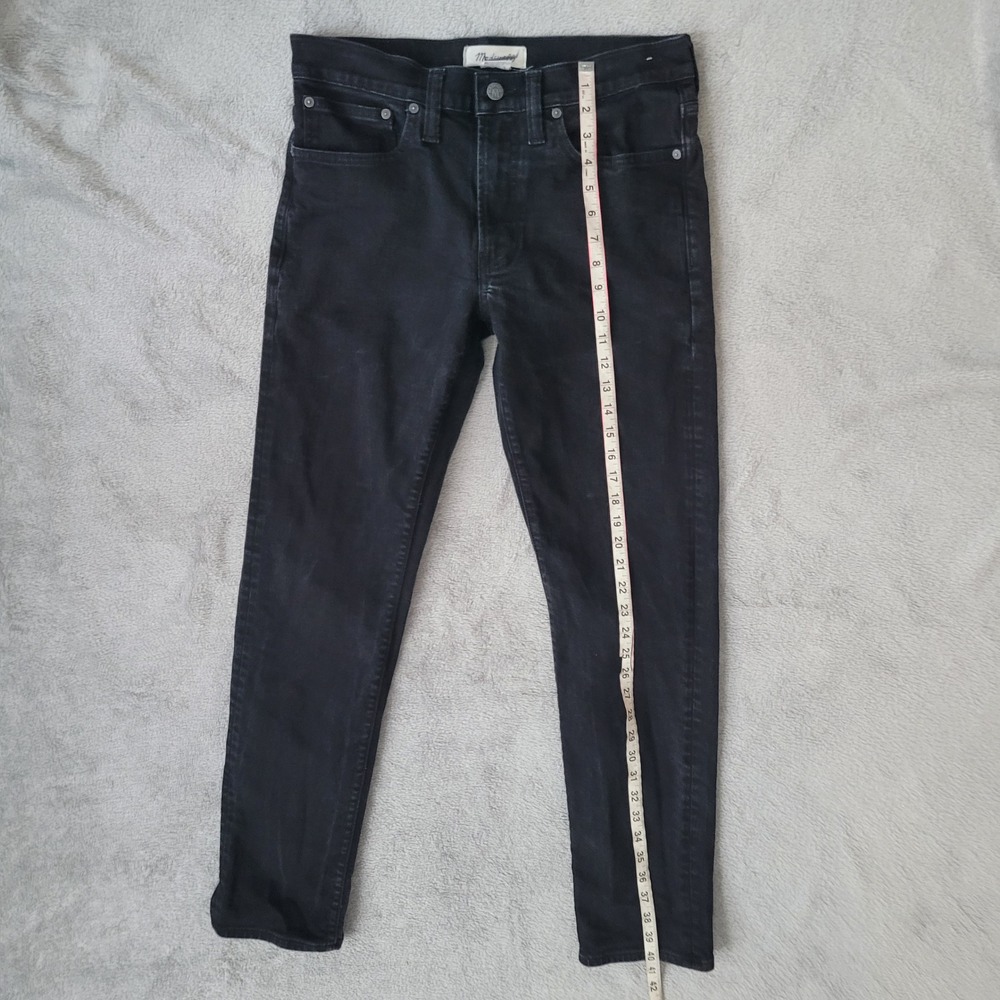 Madewell 32 X 32 black slim‎ denim jeans classic basics grunge goth alternative - Picture 10 of 16